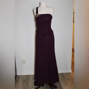 Burgundy one strap formal